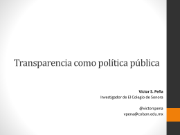 Transparencia como política pública: Del diseño