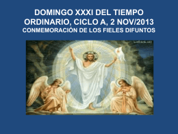 DOMINGO XXXI DEL TIEMPO ORDINARIO, CICLO A, 2 NOV/2013