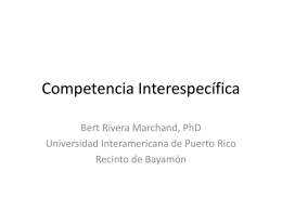 Competencia Interespecífica - Universidad Interamericana de