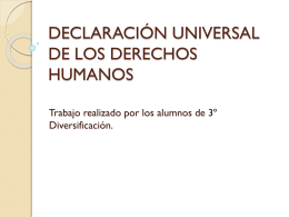 DECLARACIÓN UNIVERSAL DE LOS DERECHOS HUMANOS