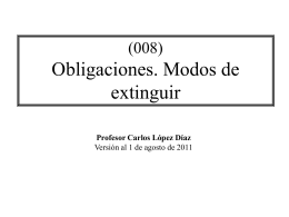(008) Obligaciones Modos de extinguir