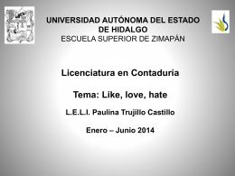 Like love hate - Universidad Autónoma del Estado de Hidalgo