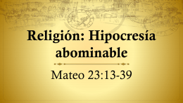 Religión: Hipocresía abominable