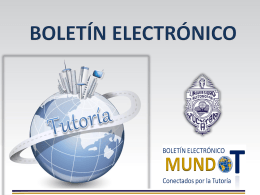 Boletín Electrónico - Coordinación del Sistema de Licenciatura