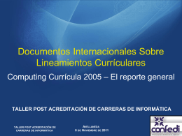Visión de la ACM sobre el Currículo en Computación