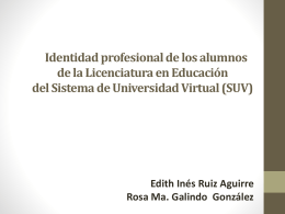 La construcción de la identidad profesional de los alumnos de la
