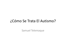 Min. Nec. Especiales UVO 2015. Tratamiento del Autismo.