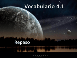 Vocabulario 4.1