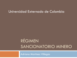 régimen sancionatorio minero - Universidad Externado de Colombia