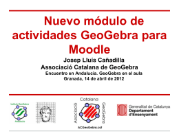 Nuevo módulo de actividades GeoGebra para Moodle Josep