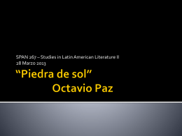 *Piedra de sol* Octavio Paz