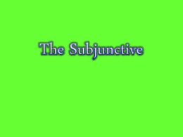 The Subjunctive - Senor Rudis 6.0
