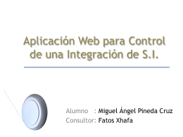 Aplicación Web para Control de una Integración de S.I.