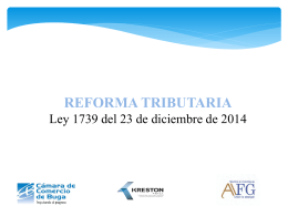 Diapositivas Ley 1739 de 2014REFORMA TRIBUTARIA