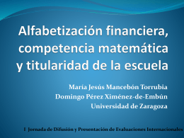 Alfabetización financiera, competencia matemática y tipo de centro