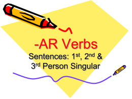 ar verb sentences (singular)