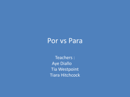 Por vs Para
