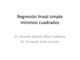 Regresión lineal simple mínimos cuadrados