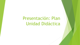 Presentación: Plan Unidad Didáctica - leer