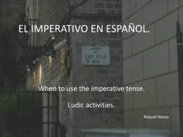 EL IMPERATIVO - Language Box