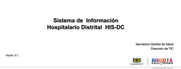 Sistema de Información Hospitalario Distrital HIS