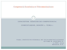 Competencia Económica en Telecomunicaciones