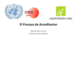 Resúmen del Proceso de Acreditación