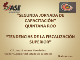Diapositiva 1 - Auditoría Superior del Estado de Quintana Roo
