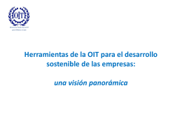 Herramientas de la OIT para el desarrollo sostenible de