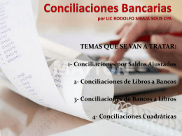 Tipos de Conciliaciones Bancarias