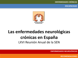 Las enfermedades neurológicas crónicas en España