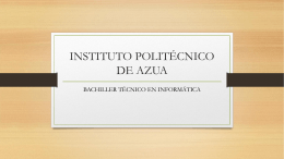INSTITUTO POLITÉCNICO DE AZUA