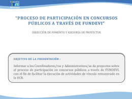 Proceso de participación en Concursos Públicos a través de FUNDEVI