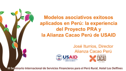 Modelos asociativos exitosos aplicados en Perú. José