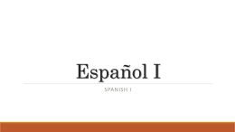 Español I - Park Languages US