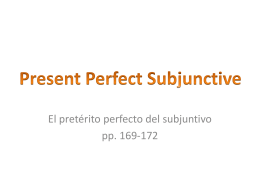 Deaver_2010_Nov_Ch6Present Perfect Subjunctive