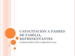 capacitación a padres de familia, representantes