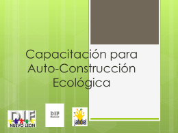 Capacitación para Auto-Construcción Ecológica