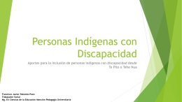 Personas Indígenas con Discapacidad