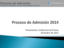 Resultados PSU Proceso de Admisión 2014 Ver Detalle