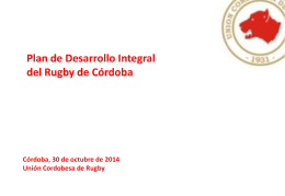 Presentacion Plan Integral de Desarrollo dell rugby