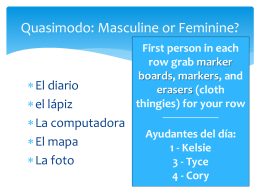 Quasimodo: Masculine or Feminine?