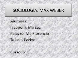 SOCIOLOGIA: MAX WEBER