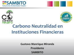 Carbono Neutralidad en Instituciones Financieras
