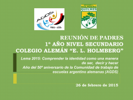 REUNIÓN DE PADRES - Colegio Alemán Eduardo L. Holmberg