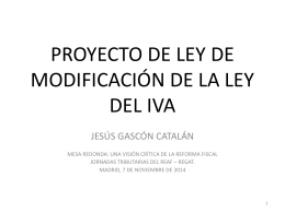 LAS PROPUESTAS DE REFORMA FISCAL