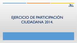 Ejercicio de Participación ciudadana 2014