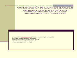 Contaminación de aguas subterraneas por hidrocarburos en Uruguay