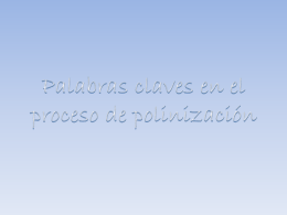 Palabras claves en el proceso de polinización