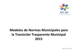 Modelos de normas municipales para la Transición Trasparente